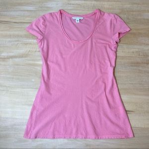 Banana Republic Pink Scoop Neck Tee
